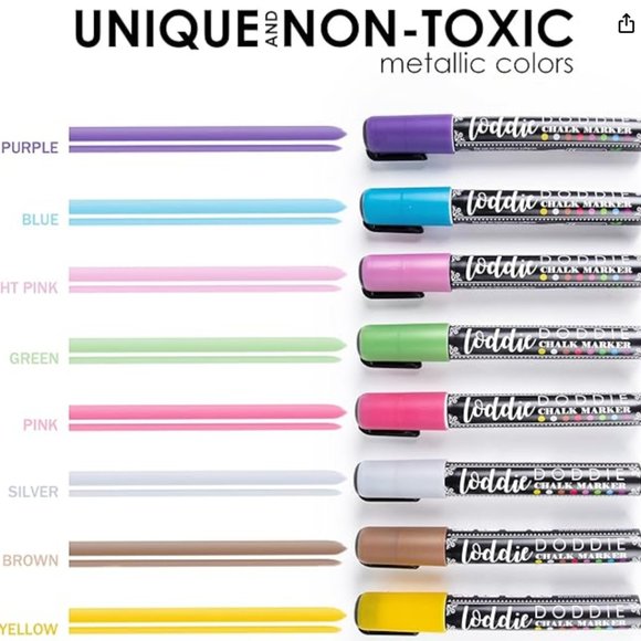 Loddie Doddie Liquid Chalk Markers for Chalkboard Pens 2 sets of 8 - Picture 4 of 9